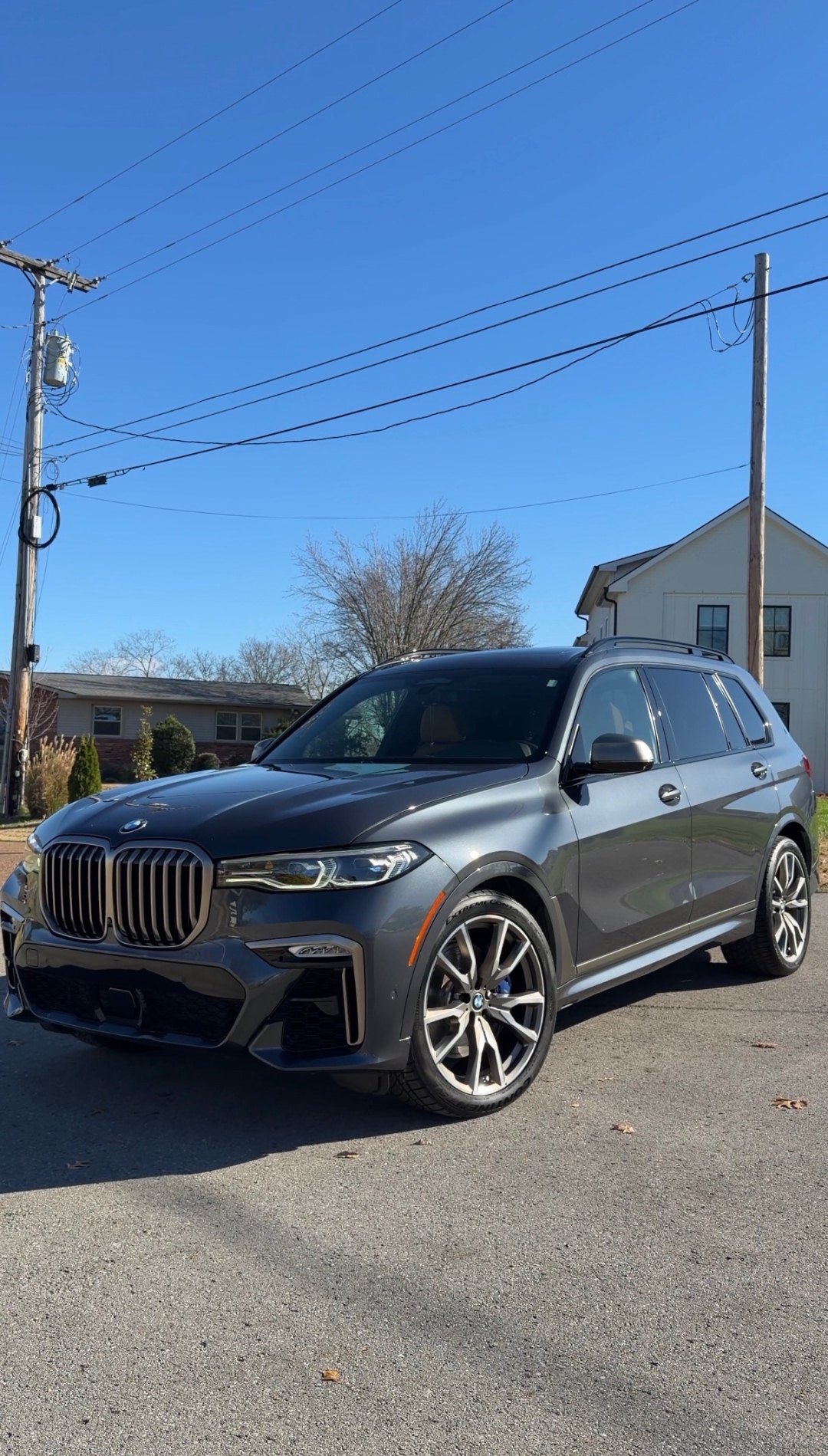 Charcoal BMW X7 clean exterior after full detail service